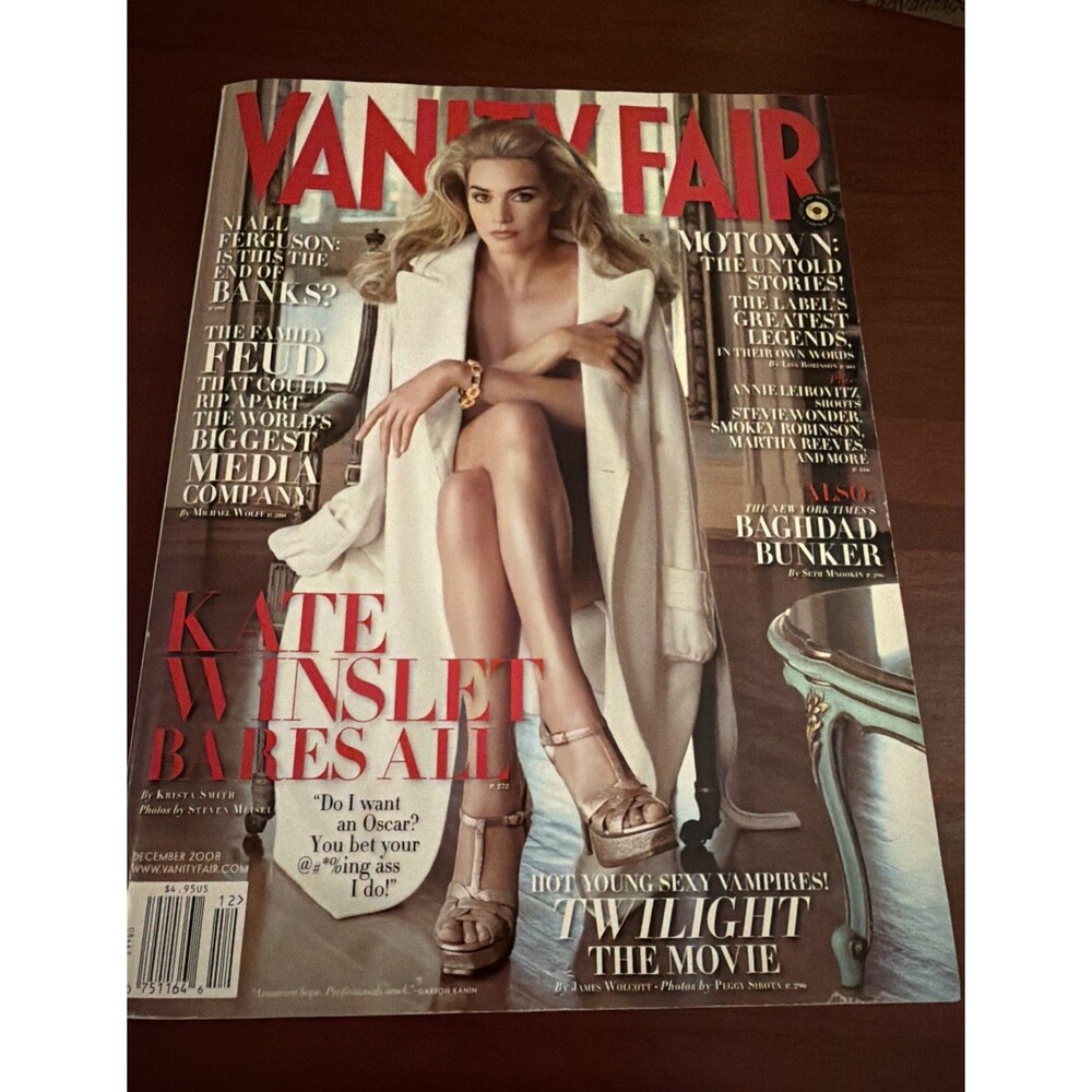 Vanity Fair Magazine December 2008 - Kate Winslet Bares All Cover.Very Good Cond